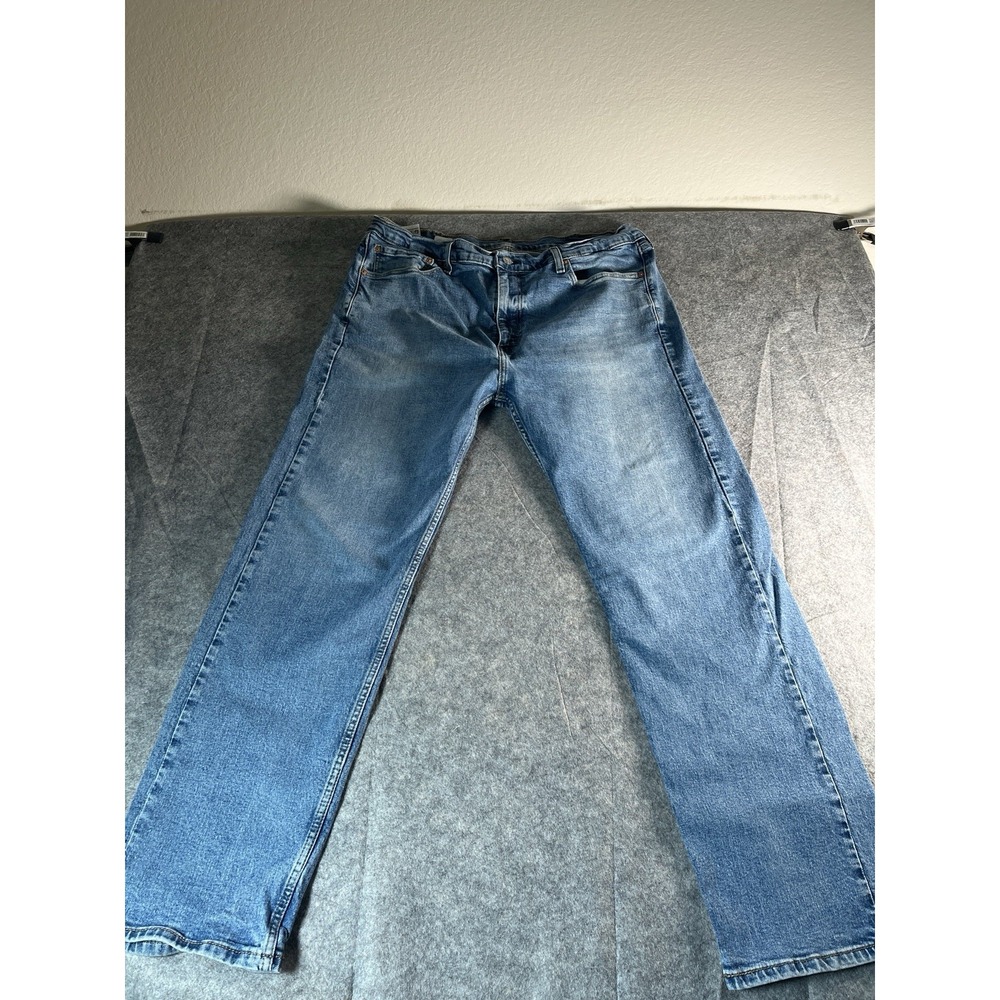 Levi's 505 Regular Fit Straight Leg Mens Size 40x32 Blue Cotton Denim